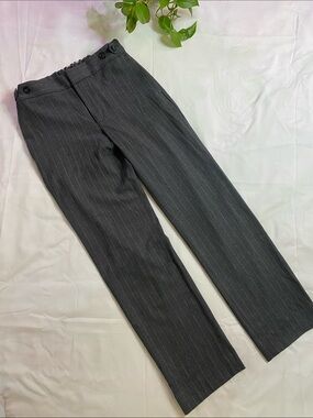 Banana Republic-Classic Woman’s Pinstripe Dress Pants - Charcoal Gray-SZ-2L